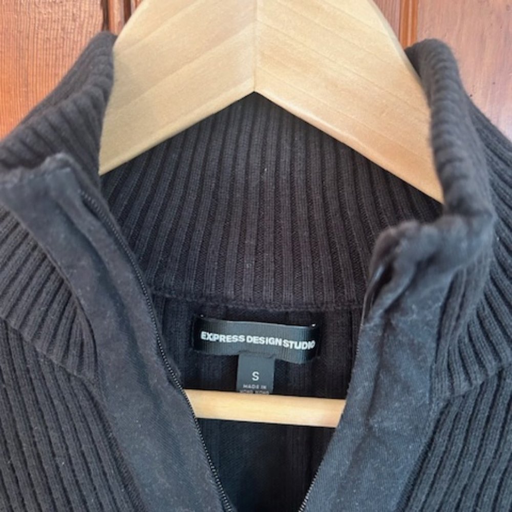 Express Quarter-Zip Ribbed Sweater - Picture 8 of 11